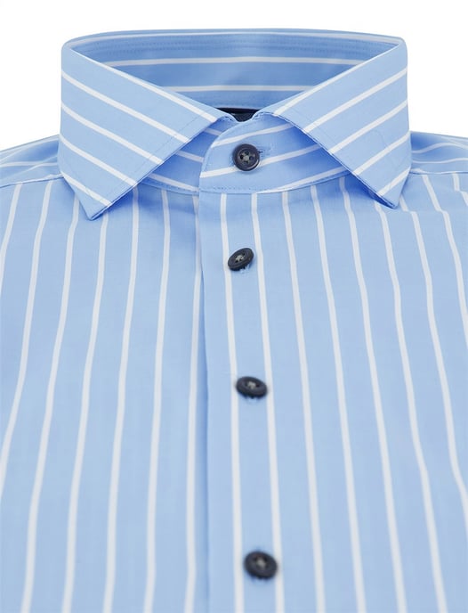 Gestreept business overhemd Olymp Luxor Modern Fit blauw - Image 2