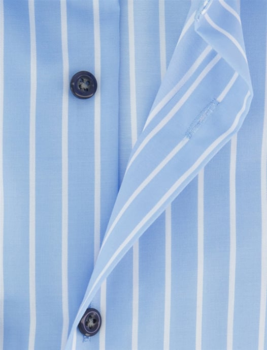 Gestreept business overhemd Olymp Luxor Modern Fit blauw - Image 4
