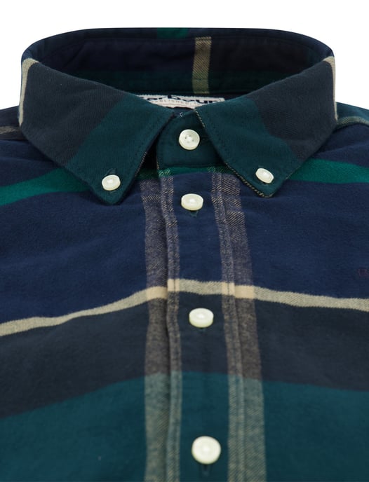 Katoenen overhemd barbour groen geprint slim fit - Image 3