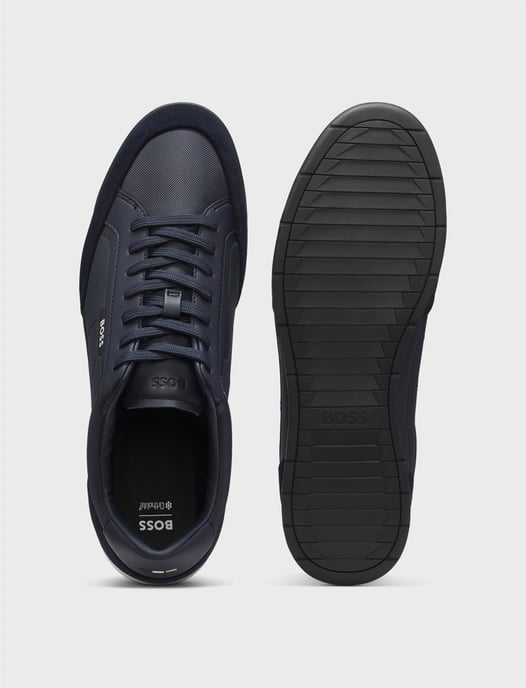 BOSS Black sneakers donkerblauw koeleder suede element - Image 3