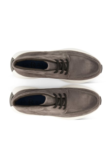 Giorgio sneakers hoog effen suede grijs lichte zool - Image 4