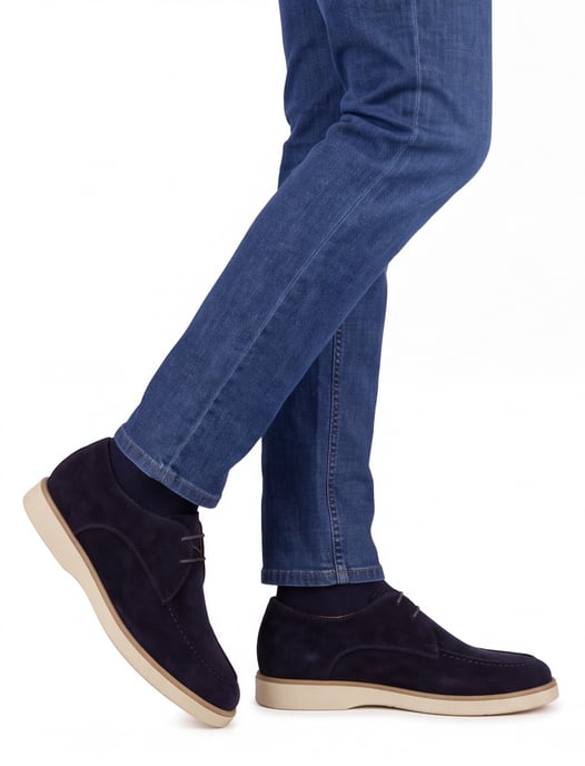 Schoenen Giorgio donkerblauw suede rubberen zool - Image 2