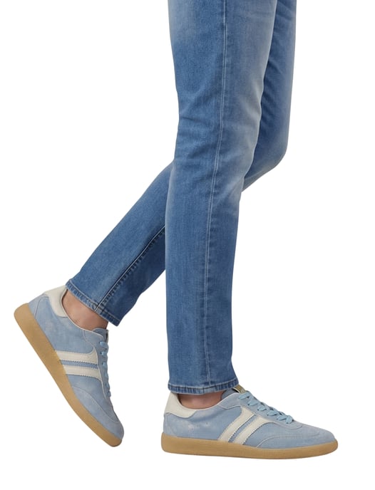 lichtblauw wit sneakers laag Giorgio met blauwe veters - Image 2