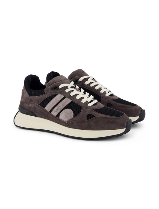 Blackstone brown black solid suede sneakers - Image 2