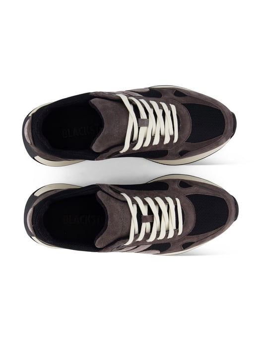 Blackstone brown black solid suede sneakers - Image 4
