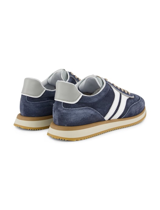 blauw witte sneakers gestreept Giorgio met beige zool - Image 3