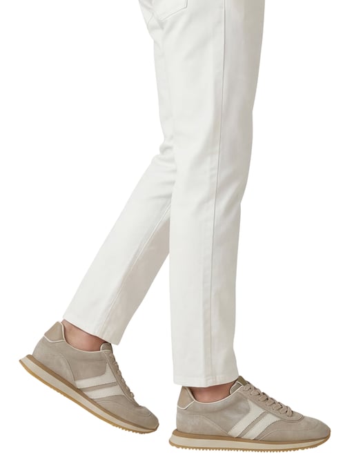 beige wit sneakers laag Giorgio met blauwe beige veters - Image 2