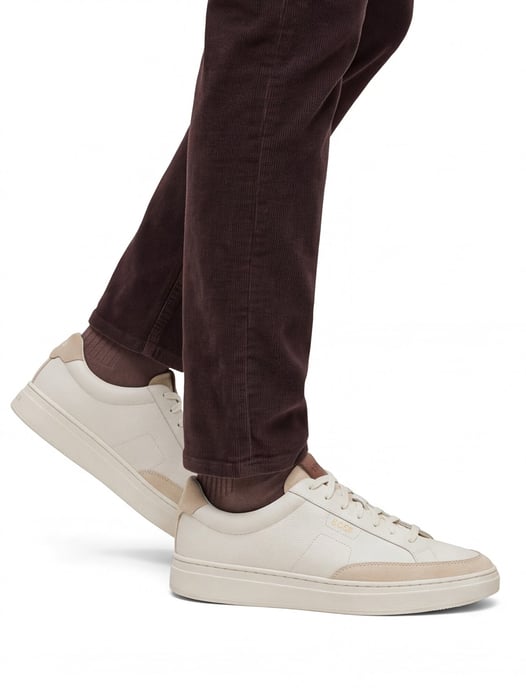 schoenen BOSS Black creme sneakers suede afwerking - Image 2