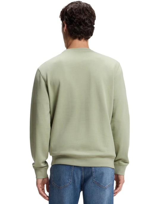 Trui BOSS Orange groen sweater met logopatch - Image 2
