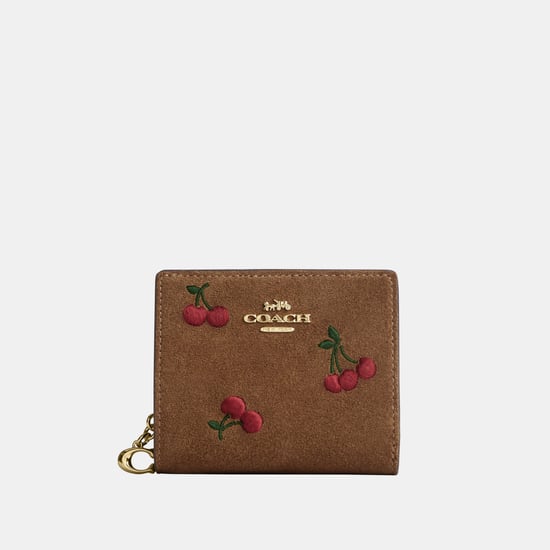 Snap Wallet With Cherry Embroidery - Image 1