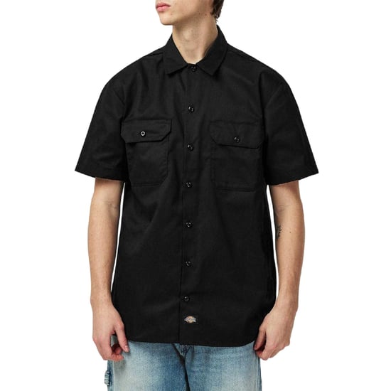 Dickies Heren Relaxed Fit Overhemd met Korte Mouwen (Zwart) - Image 3