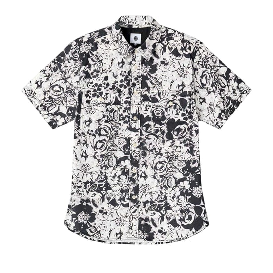 Pretty Green Mens Molineux Regular Short-Sleeved Shirt (Black/White) - Image 2