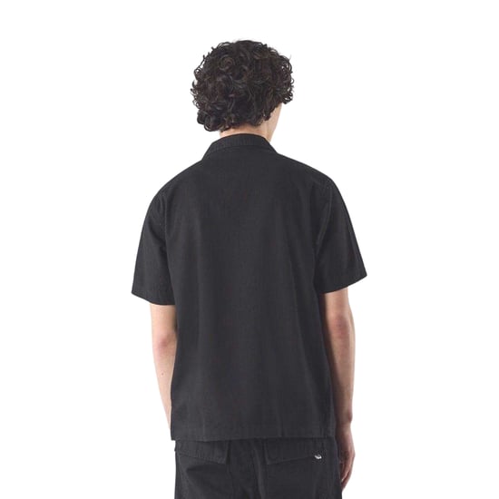 Pretty Green Mens Regular Short-Sleeved Shirt (Black) - Image 3