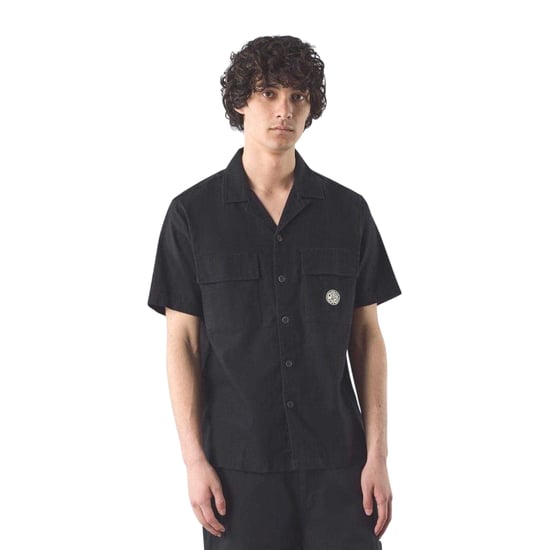 Pretty Green Mens Regular Short-Sleeved Shirt (Black) - Image 4