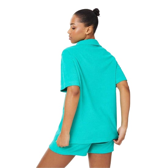 Jack Wills Womens/Ladies Terrycloth Relaxed Fit Shirt And Shorts Set (Emerald) - Image 3