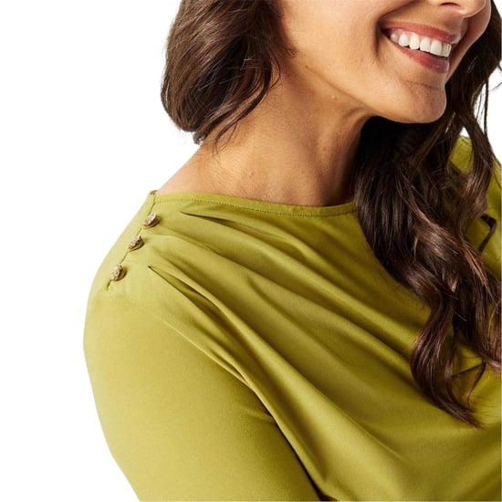 Biba Dames/Dames Knopdetail Blouse (Chartreuse) - Image 4