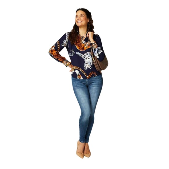 Biba Damesblouse met lange mouwen van Tiger (Veelkleurig) - Image 1