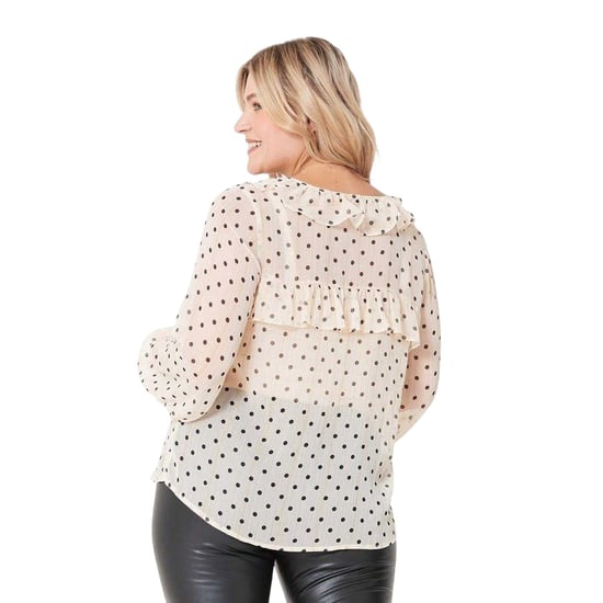 Be You Damesblouse met stippen en ruches (Crème) - Image 3