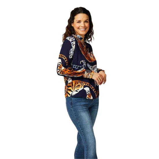Biba Damesblouse met lange mouwen van Tiger (Veelkleurig) - Image 4
