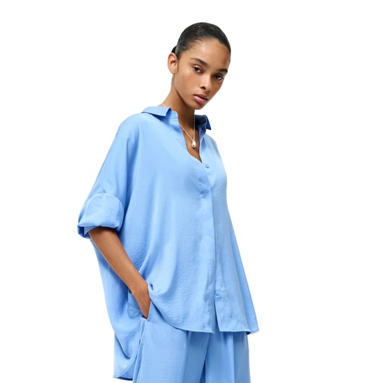 French Connection Womens/Ladies Damasco Drop Shoulder Shirt (Cornflower Blue) - Image 4