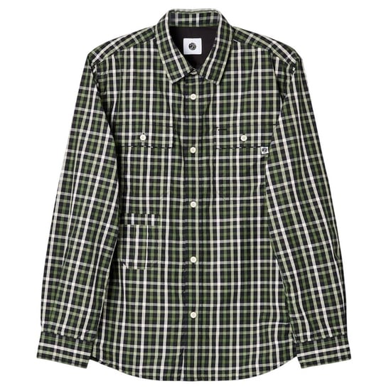 Pretty Green Mens Pelton Checkerboard Shirt (Black) - Image 1