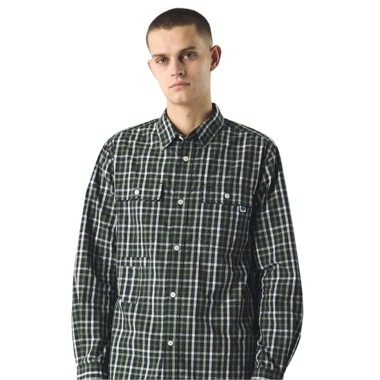 Pretty Green Mens Pelton Checkerboard Shirt (Black) - Image 3