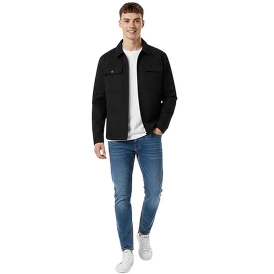Jack Wills Heren Shire Utility-overshirt met doorlopende ritssluiting (Zwart) - Image 1