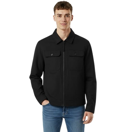Jack Wills Heren Shire Utility-overshirt met doorlopende ritssluiting (Zwart) - Image 4