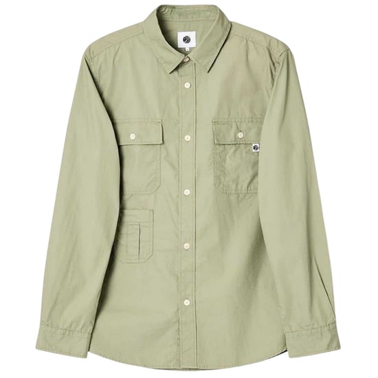 Pretty Green Mens Brentwood Long-Sleeved Shirt (Green) - Image 2