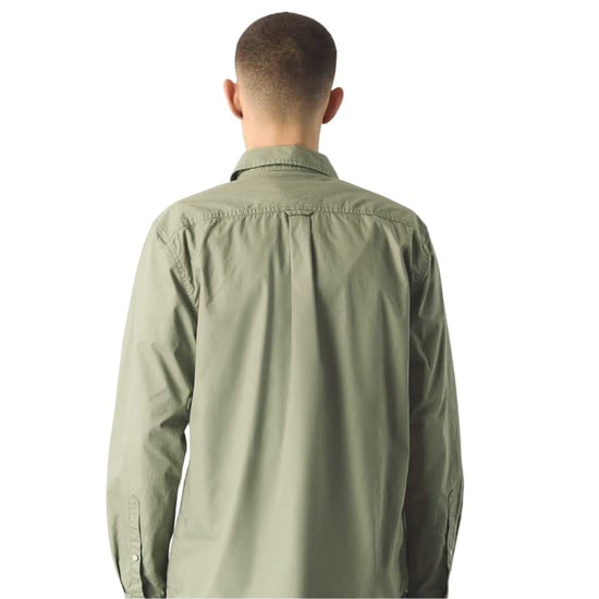 Pretty Green Mens Brentwood Long-Sleeved Shirt (Green) - Image 3