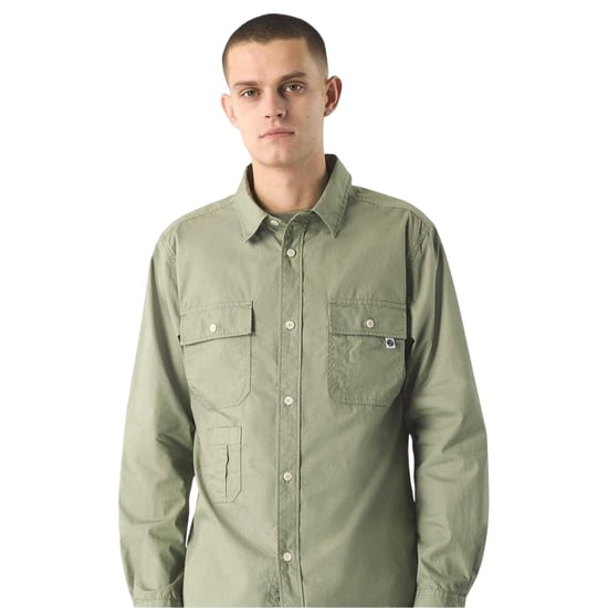 Pretty Green Mens Brentwood Long-Sleeved Shirt (Green) - Image 4