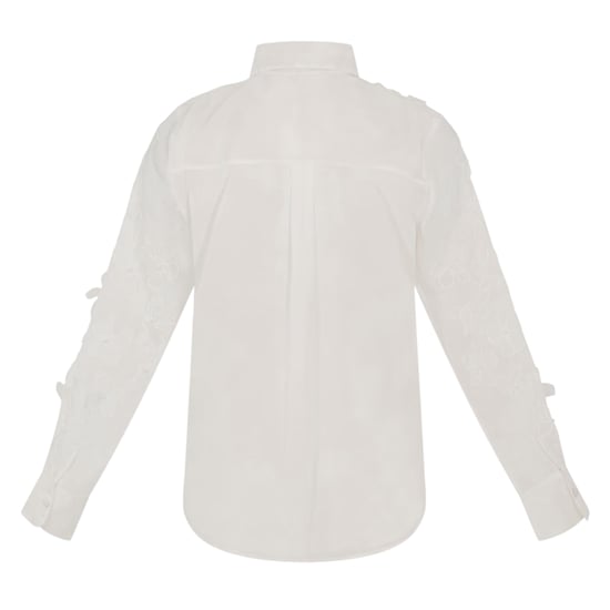 French Connection Womens/Ladies Floral 3D Long-Sleeved Shirt (White) - Image 3