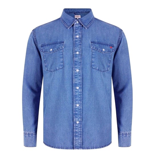 Lee Cooper Herenoverhemd van denim met kraag en lange mouwen (Tussentijdse wasbeurt) - Image 1