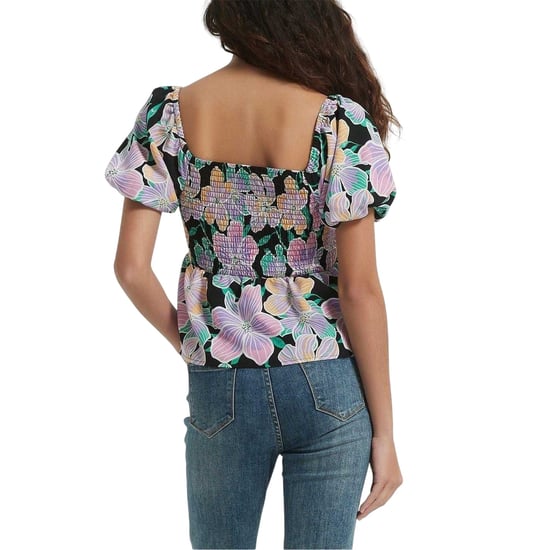Be You Damesblouse met vierkante halslijn en een losse pasvorm (Zwart) - Image 3