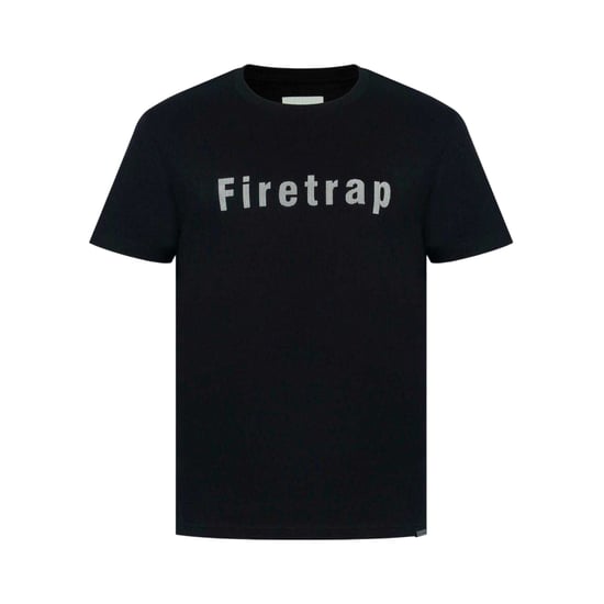 Firetrap Mens Logo Cotton T-Shirt (Black) - Image 1