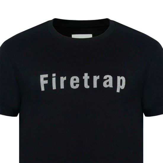 Firetrap Mens Logo Cotton T-Shirt (Black) - Image 3