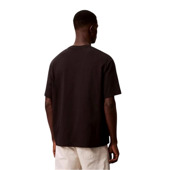 Calvin Klein Heren Tekst Logo T-shirt (Zwart) - Image 3