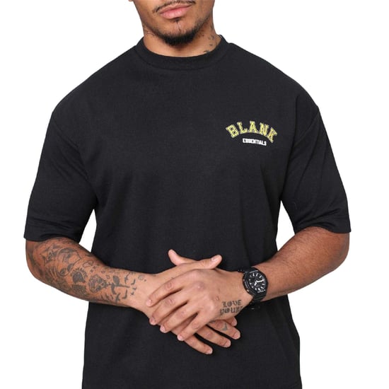 Blank Essentials Mens College Oversized T-Shirt (Black) - Image 5