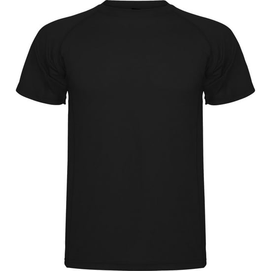 Roly Kinderen/Kinderen Montecarlo Sport T-shirt (Massief zwart) - Image 2