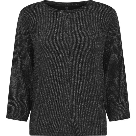 Only Onlcarol 3/4 glitter batwing top cs jrs black/silv - Image 2