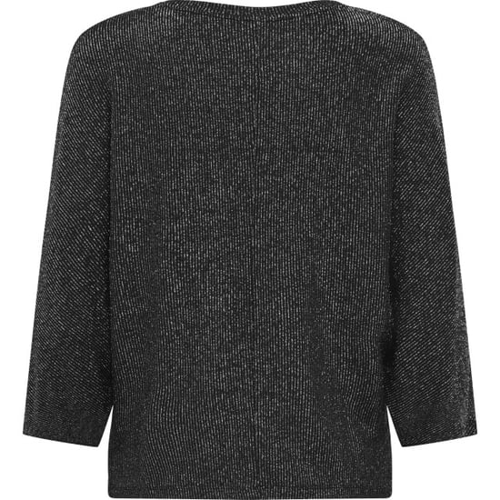 Only Onlcarol 3/4 glitter batwing top cs jrs black/silv - Image 3