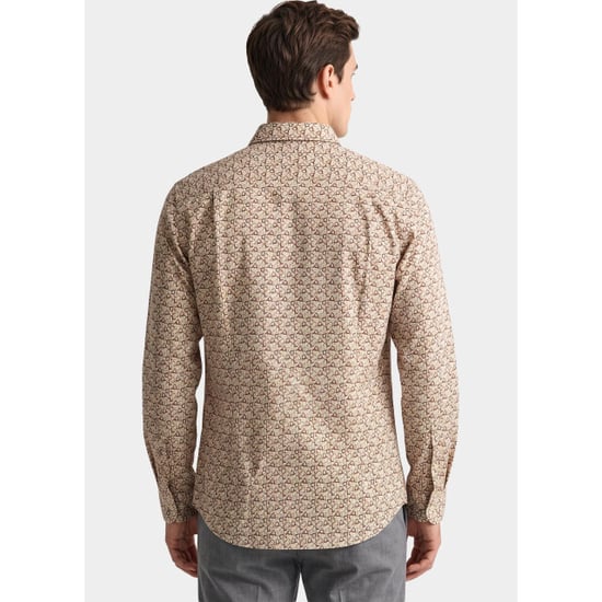Bos Bright Blue Scotland blue overhemd heren jerome printed shirt bd ls spe26307je12sb/9901 - Image 3