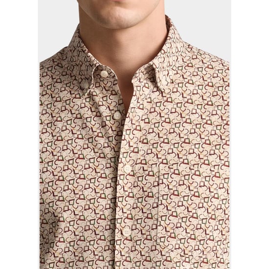 Bos Bright Blue Scotland blue overhemd heren jerome printed shirt bd ls spe26307je12sb/9901 - Image 6
