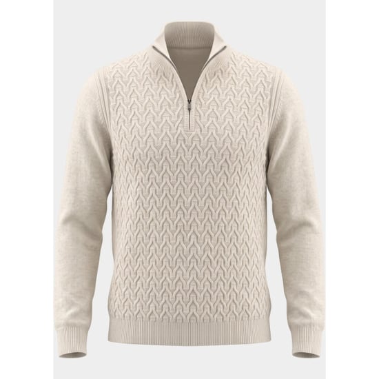 Bos Bright Blue Half zip 1188/41018 off white - Image 4