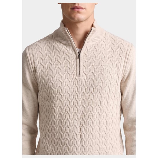 Bos Bright Blue Half zip 1188/41018 off white - Image 5