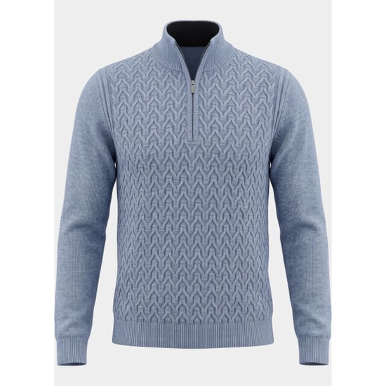 Bos Bright Blue Half zip 1188/41023 blue - Image 3