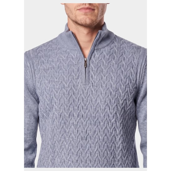 Bos Bright Blue Half zip 1188/41023 blue - Image 4