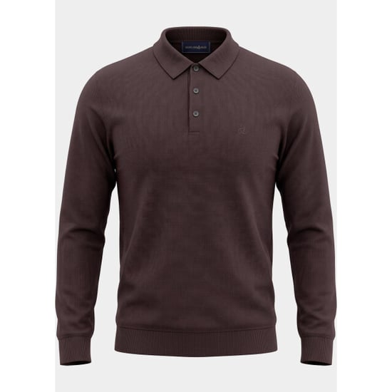 Bos Bright Blue Scotland blue polo lange mouwen heren plince polo pull spe00005pl07sb/2004 - Image 3
