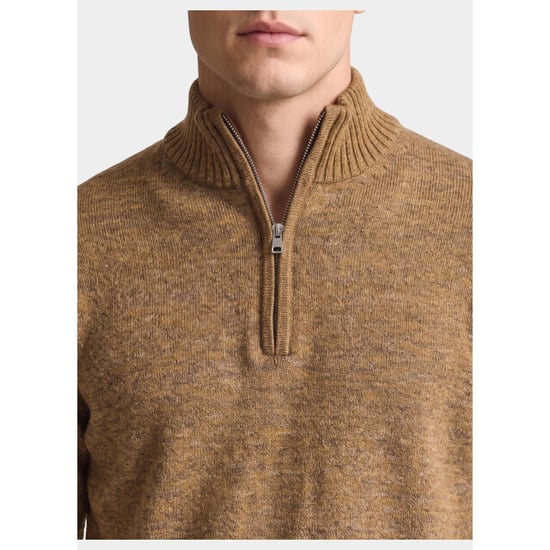 Bos Bright Blue Half zip 1111/dark musterd - Image 2