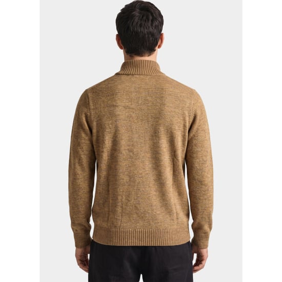 Bos Bright Blue Half zip 1111/dark musterd - Image 4